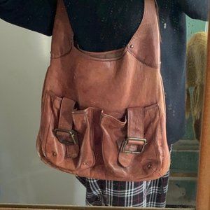 Anthropologie Tano vintage distressed leather hobo